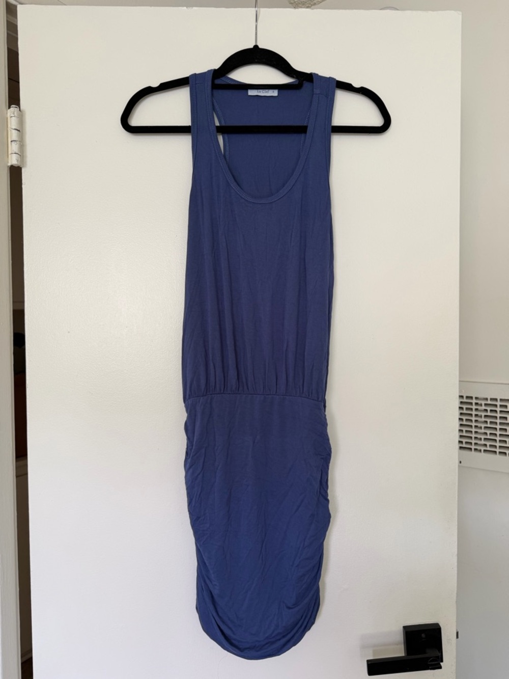 Blue Tank Ruched Bodycon Mini Dress - Picture 4 of 4